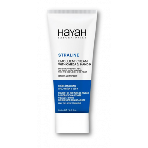 HAYAH LABORATORIES STRALINE EMOLLIENT CREAM WITH OMEGA3, 6 & 9 FOR VERY DRY AND ATOPIC SKIN 200 ML